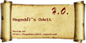 Hegedűs Odett névjegykártya
